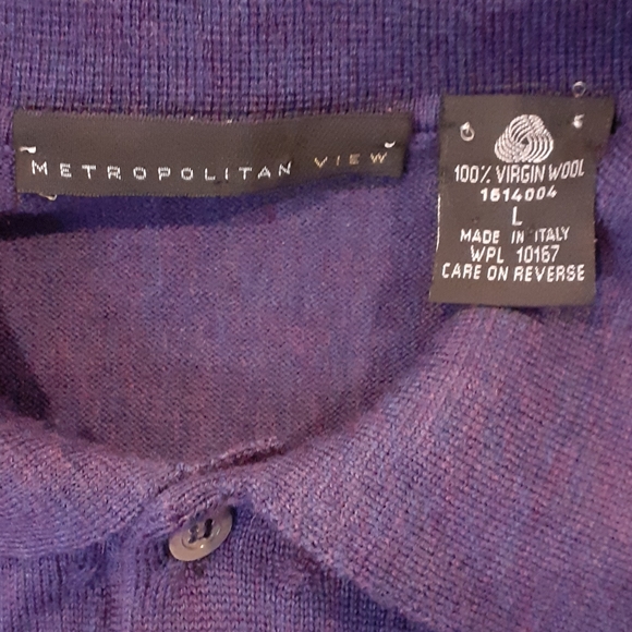Beautiful Purple 100% Virgin Wool made in Italy - Picture 3 of 3